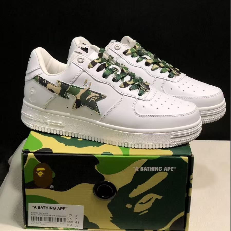 Women's & Men's Head Air Force Joint Name Black White Panda Warrior Men's Board Shoes