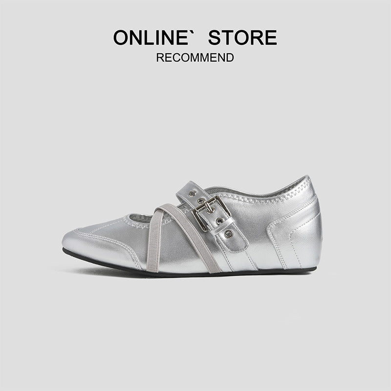 Invisible Height Increasing Insole Ballet Vintage Low-cut Casual Shoes