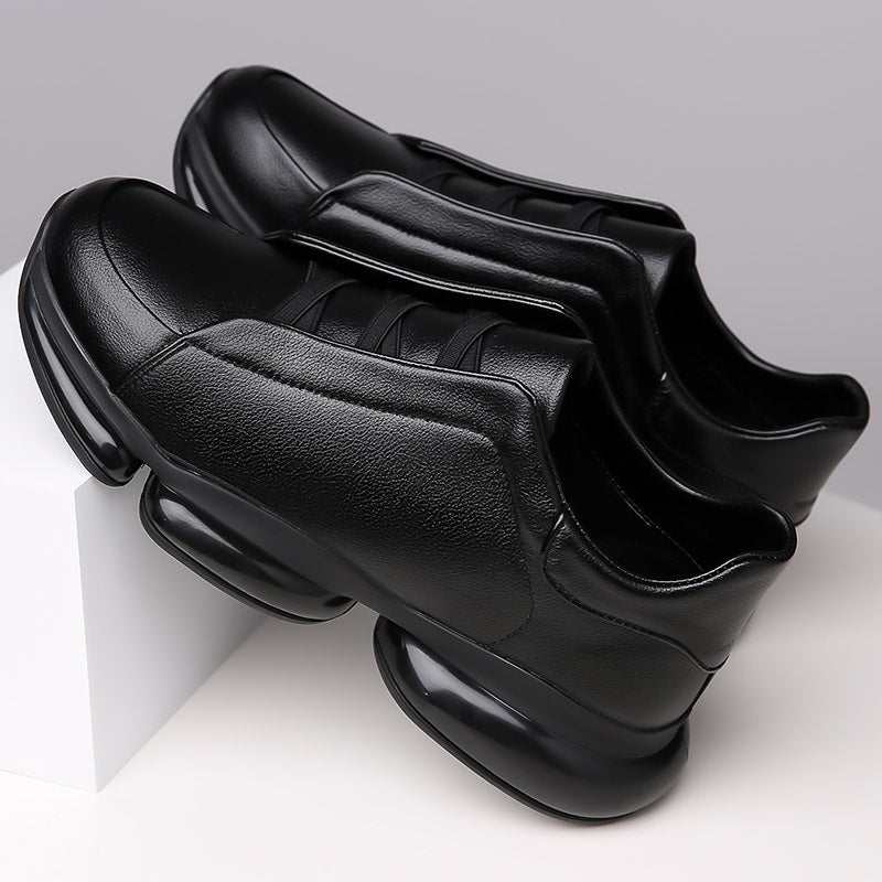 Men's Sports Comfortable Board Series Height Increasing Men's Casual Leather Shoes