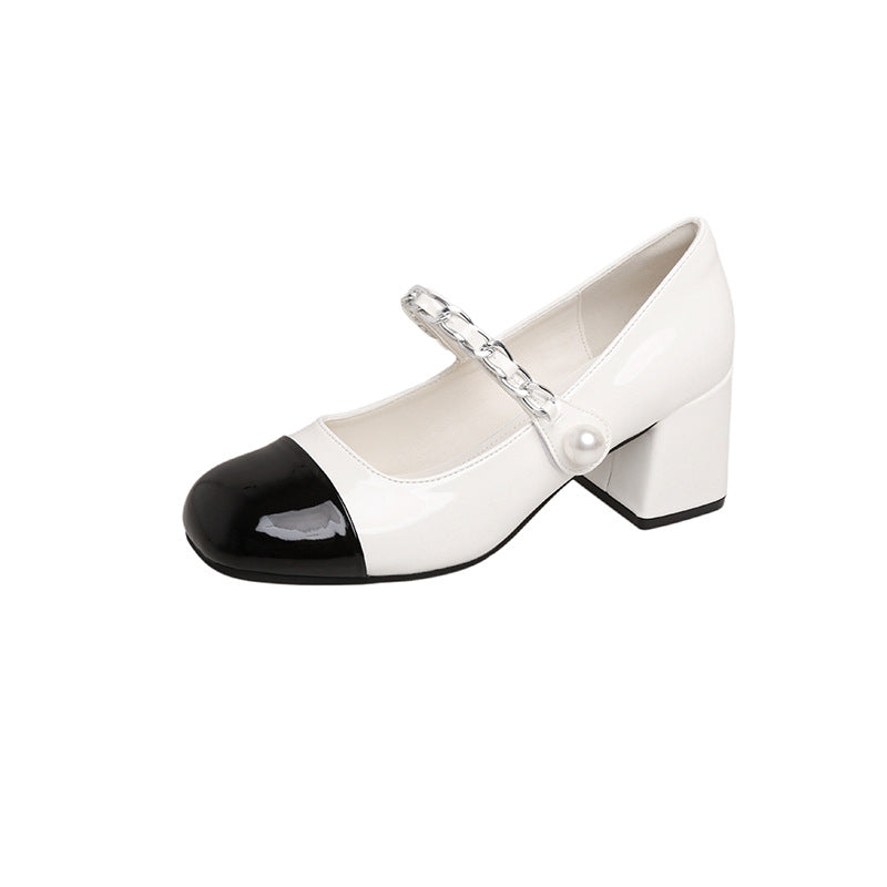 Women's Chunky For Summer French Style One Heels
