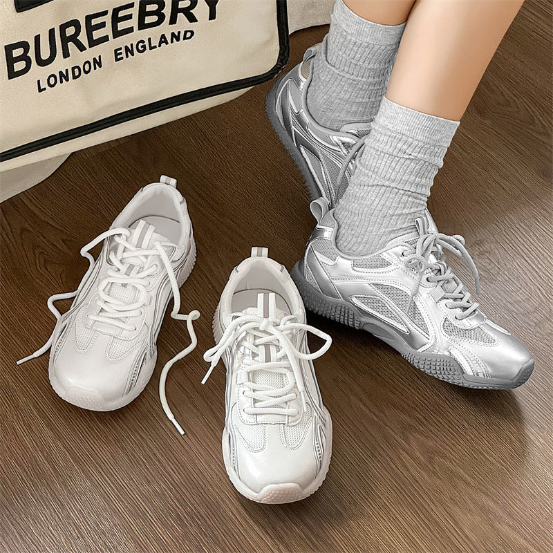 Women's Dad Summer Lightweight Running Platform Mesh Sneakers