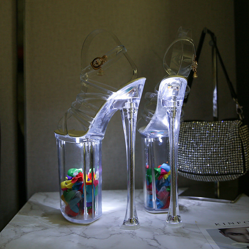 Luminous High Platform Nightclub Super Car Model Heels