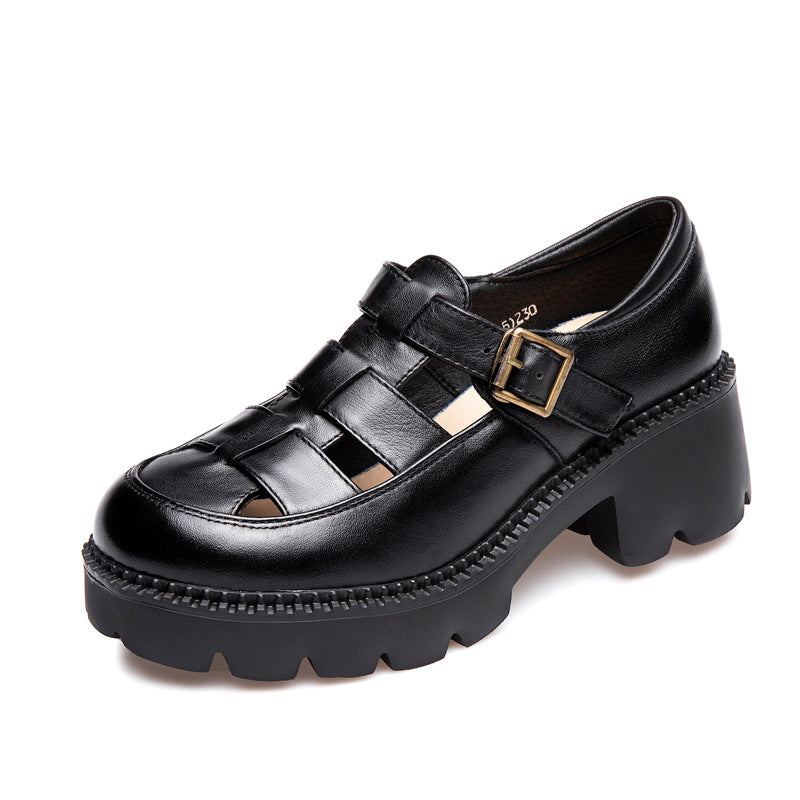 Women's Summer British Style Retro Authentic Platform Sandals