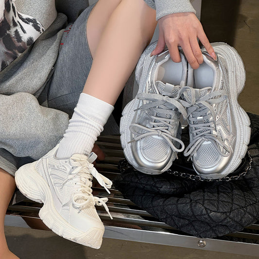 Women's Sier Dad Spring Personalized Double Shoelace Sneakers