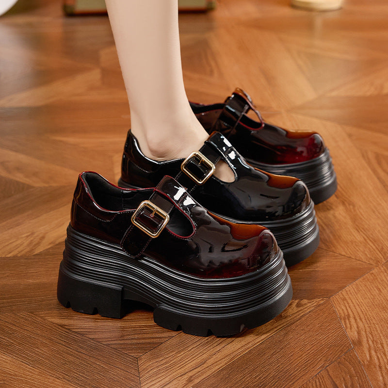 Women's British Style Big Head Height Increasing Loafers