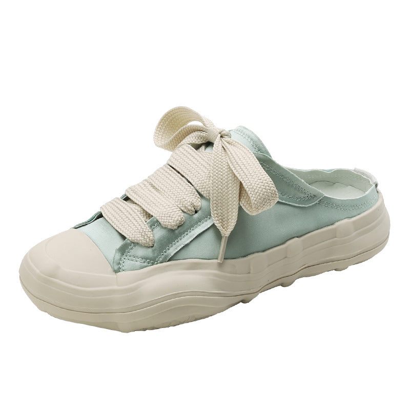 Women's Summer Round Toe Dissoed Half Sports Canvas Shoes