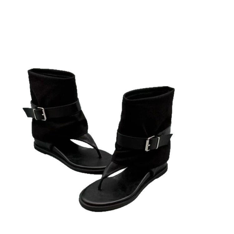 Open Toe Herringbone Inner Height Increasing Heels