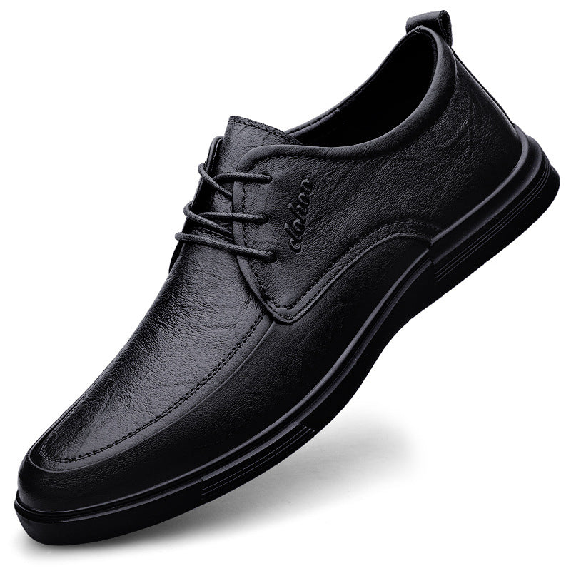 Men's Plus Size Business Flat Driving Four Men's Casual Leather Shoes