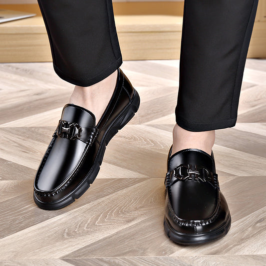 Men's Cowhide Soft Bottom Leisure Driving One Loafers