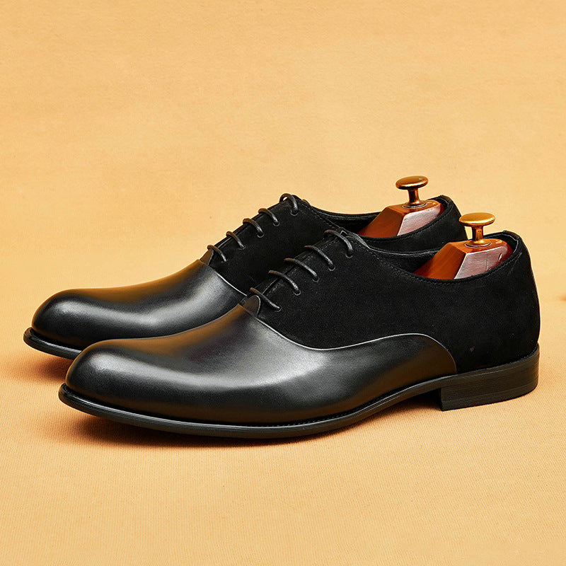 Men's British Patchwork Processing Business Formal Retro Leather Shoes