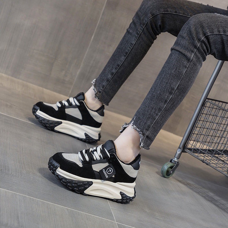 Women's Dad Thick-soled Sports Korean White Trendy Women's Casual Shoes