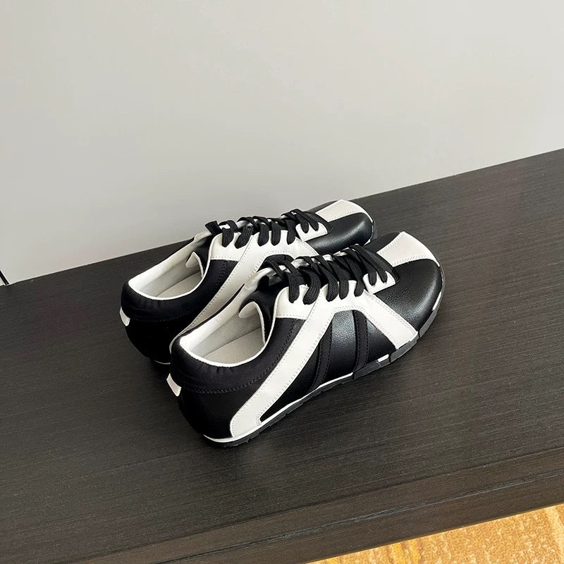 Women's & Men's Square Toe Zebra Spring Sports Multicolor Sneakers