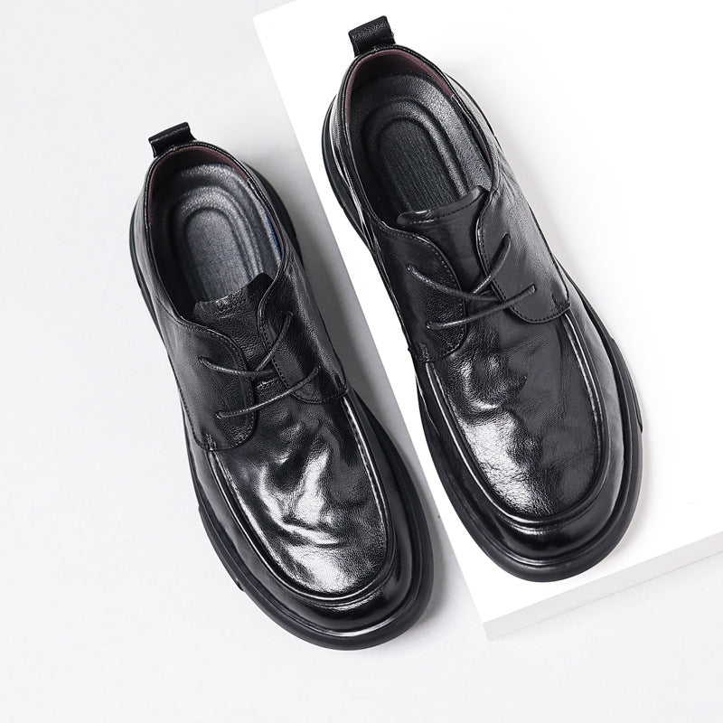 Men's Made Korean Soft Breathable Section Trendy Leather Shoes