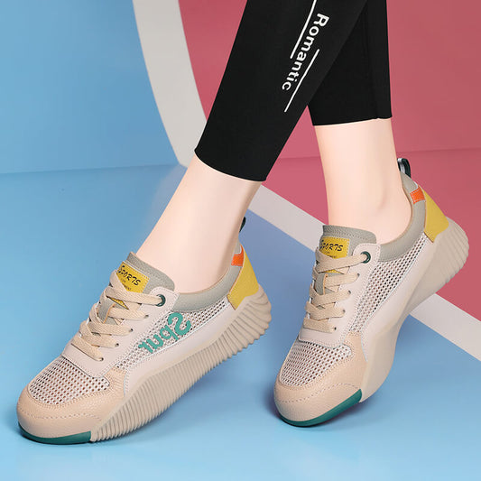 Women's Lightweight Soft Sole Running White Summer Sneakers