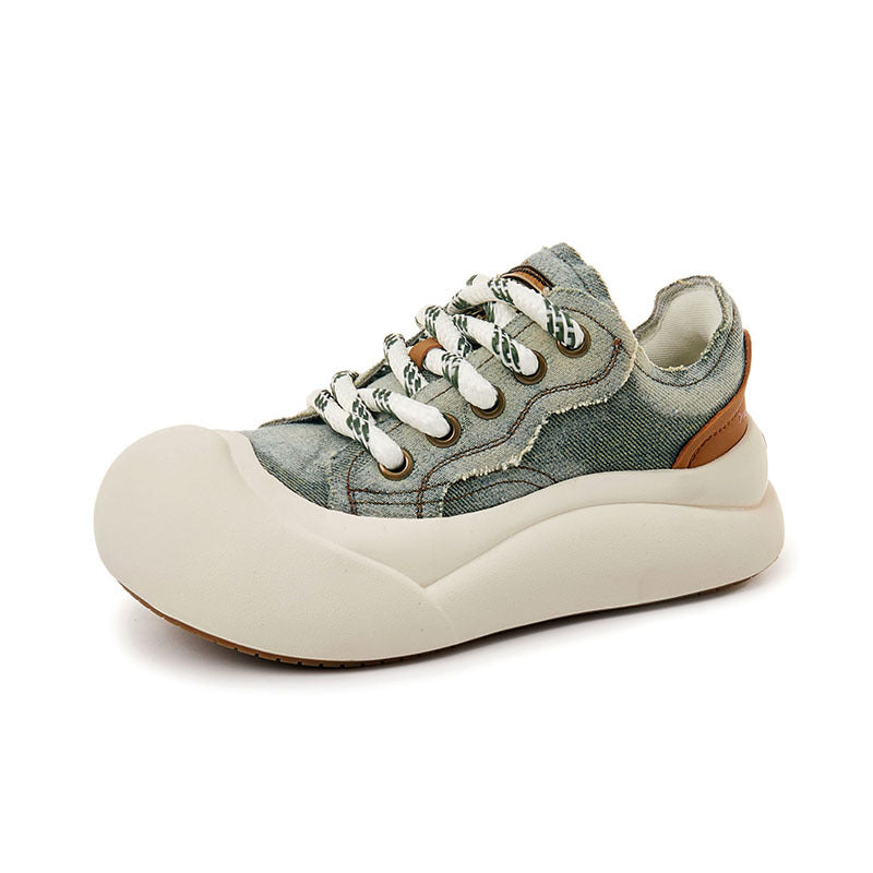 Women's & Men's Versatile Platform Big Head Niche Fashion Canvas Shoes