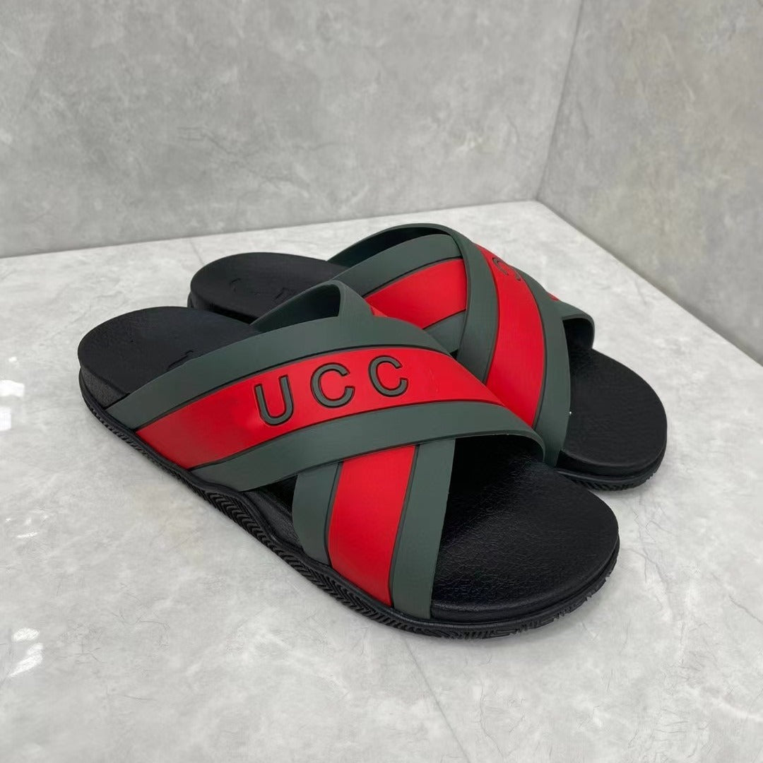 Home Platform Beach Couple Daily Cross Sandals
