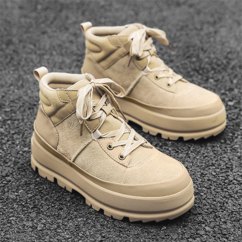 Men's Short Comfortable Fashion Waterproof Platform Resin Canvas Shoes