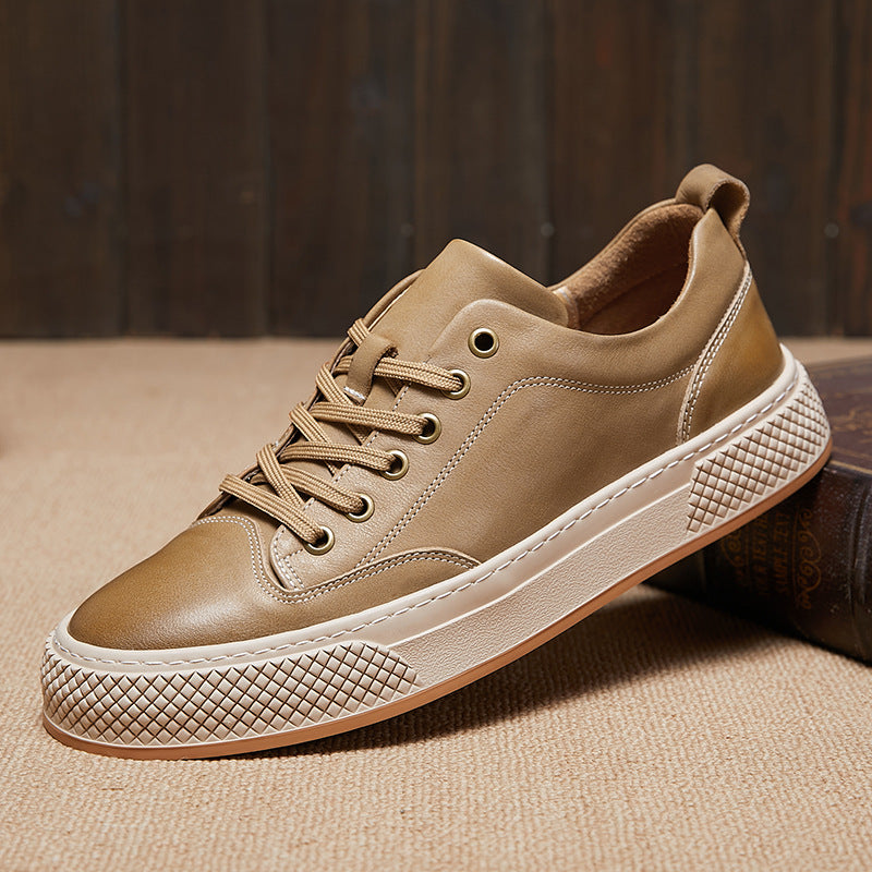 Men's Retro Fashion Brushed Autumn Thick Bottom Online Light Men's Shoes