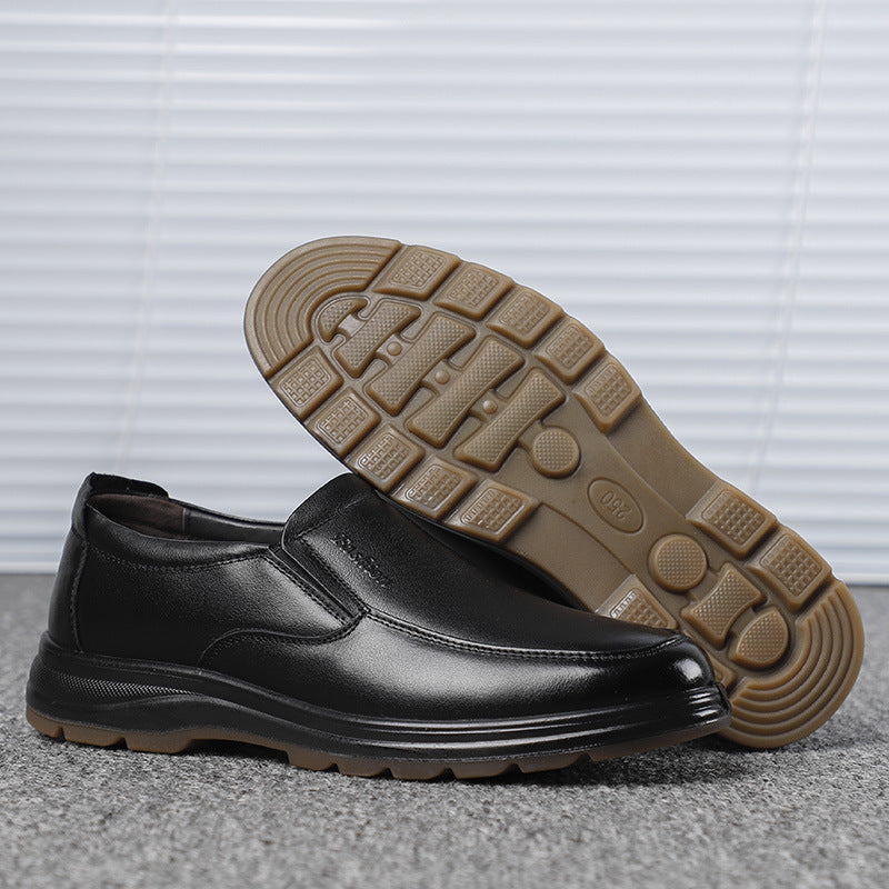 Men's Breathable Business Formal Wear Cowhide Soft Casual Shoes