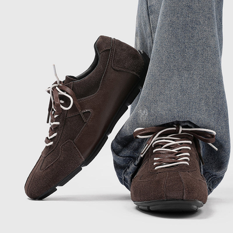 Men's Training Spring Retro Easy Matching Suede Flat Men's Casual Shoes