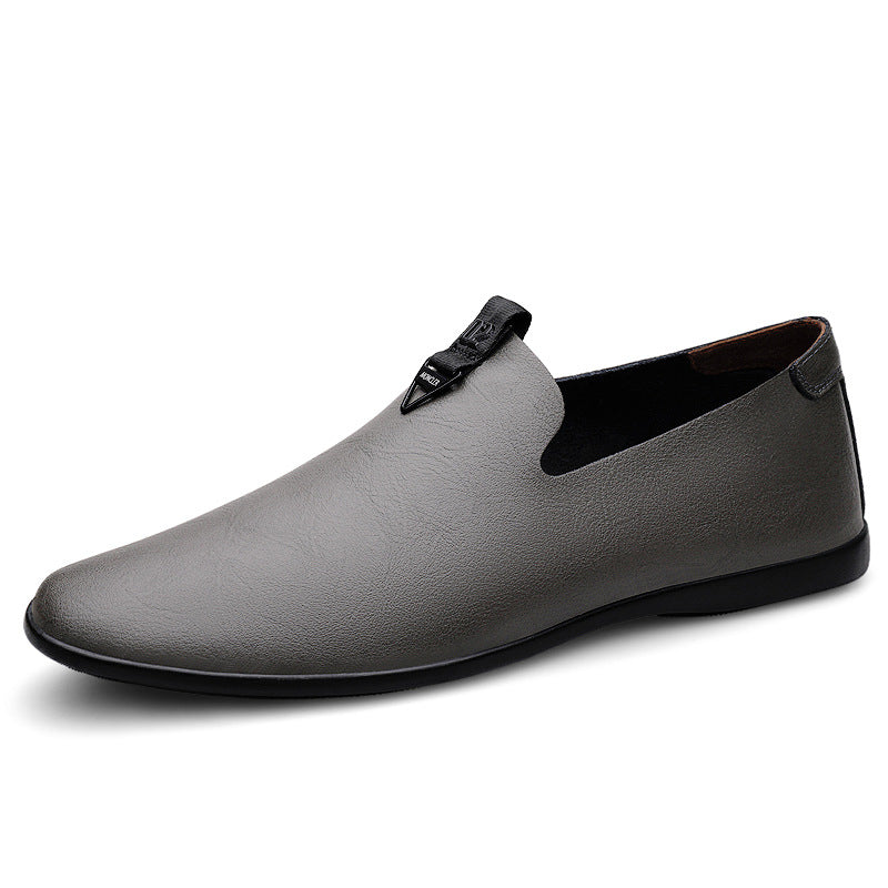 Men's Slip-on Lazy Flat Business Driving Breathable Leather Shoes