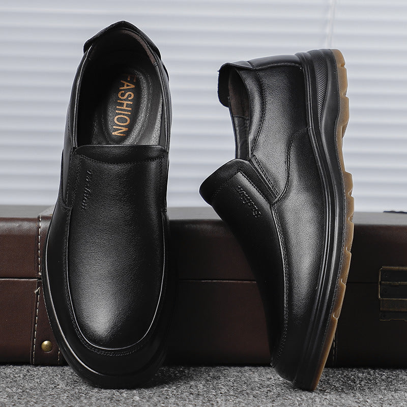 Men's Breathable Business Formal Wear Cowhide Soft Casual Shoes