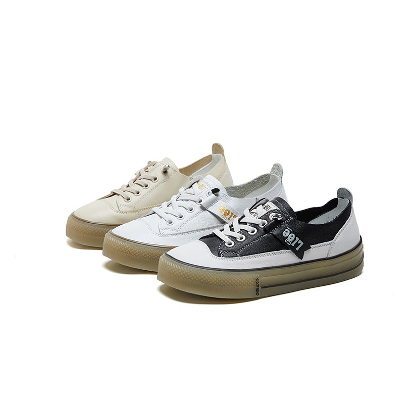 Women's Cowhide Beef Tendon Flat Slip-on Fashion Women's Sports Shoes