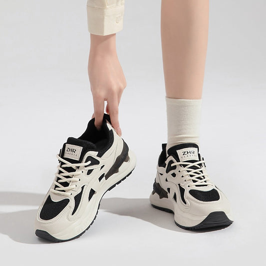 Women's Muffin Bottom Low Top Color Contrast Casual Shoes