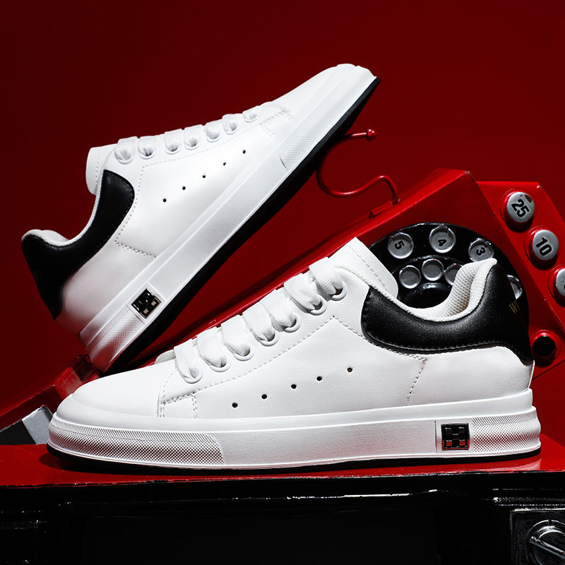 Men's Increasing Leisure Sports White Versatile Invisible Plus Men's Board Shoes