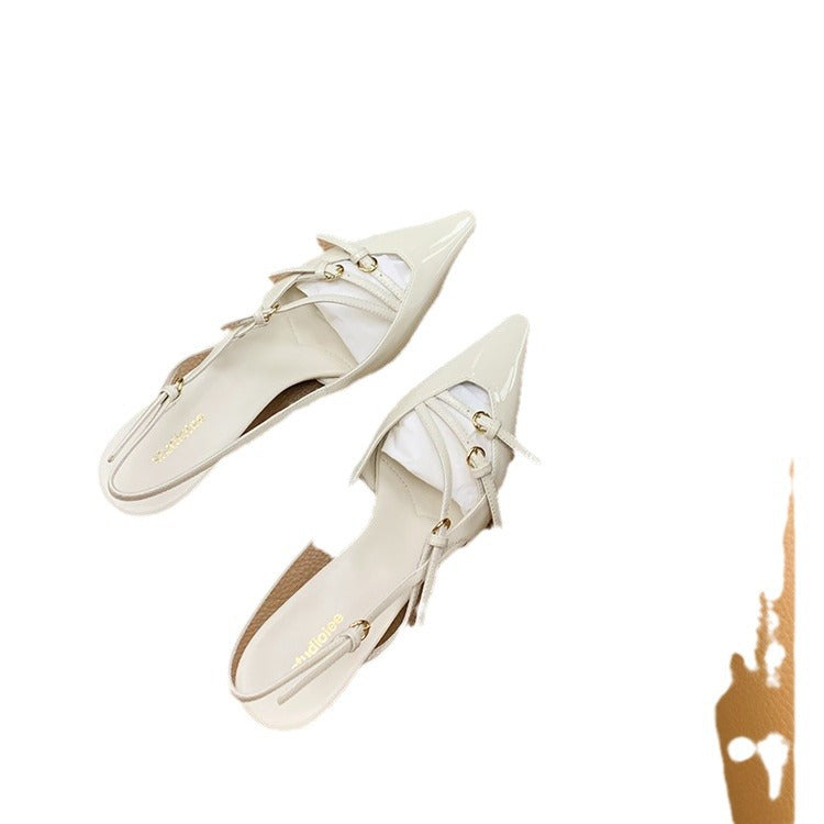 Women's Grape Mom Buckle Small Pointed Toe Women's Shoes