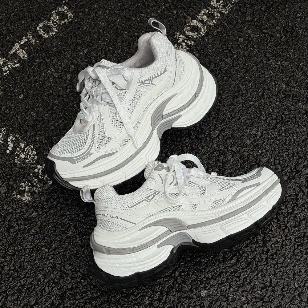 Women's Heightened Daddy Mesh Breathable Outdoor Leisure Sneakers
