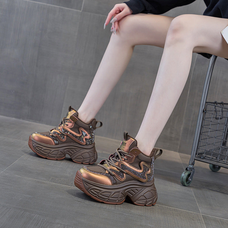 Women's Platform Dad Spring Height Increasing Insole Casual Shoes