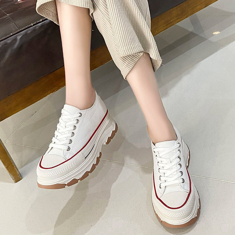 Women's Leisure Thick Bottom Height Increasing Insole Casual Shoes