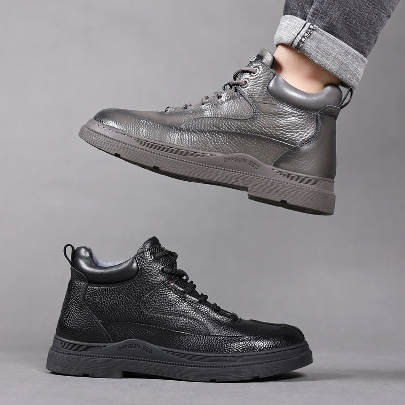 Men's Wool Insulated Real With Fleece Lining Outdoor Men's Shoes