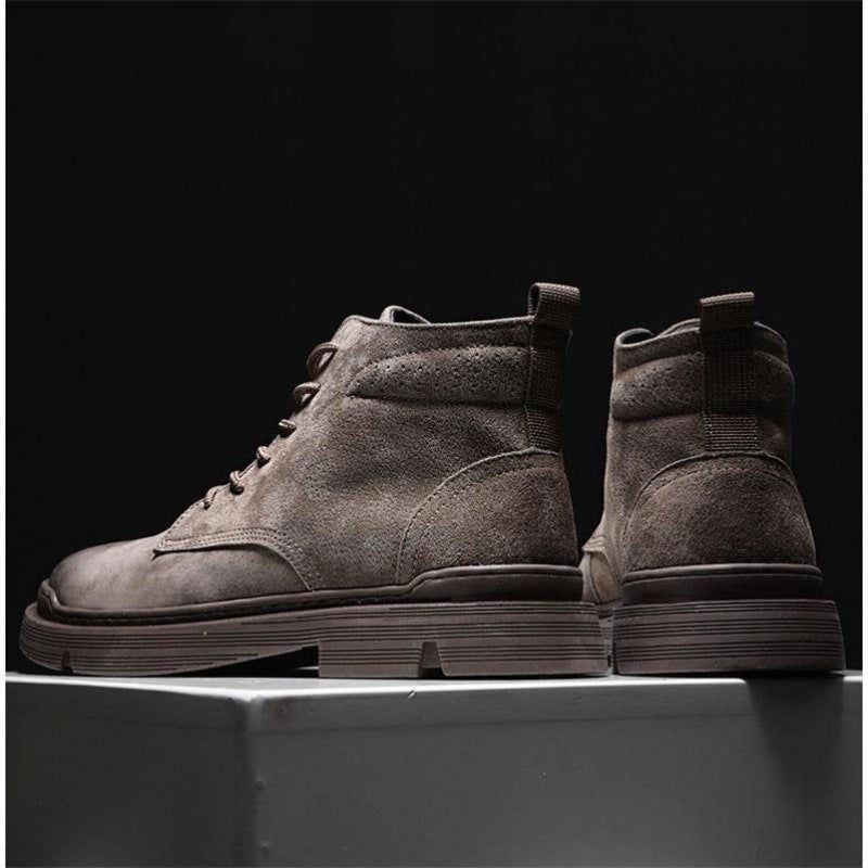 Men's British Style Spring Middle Top Working Wear Boots