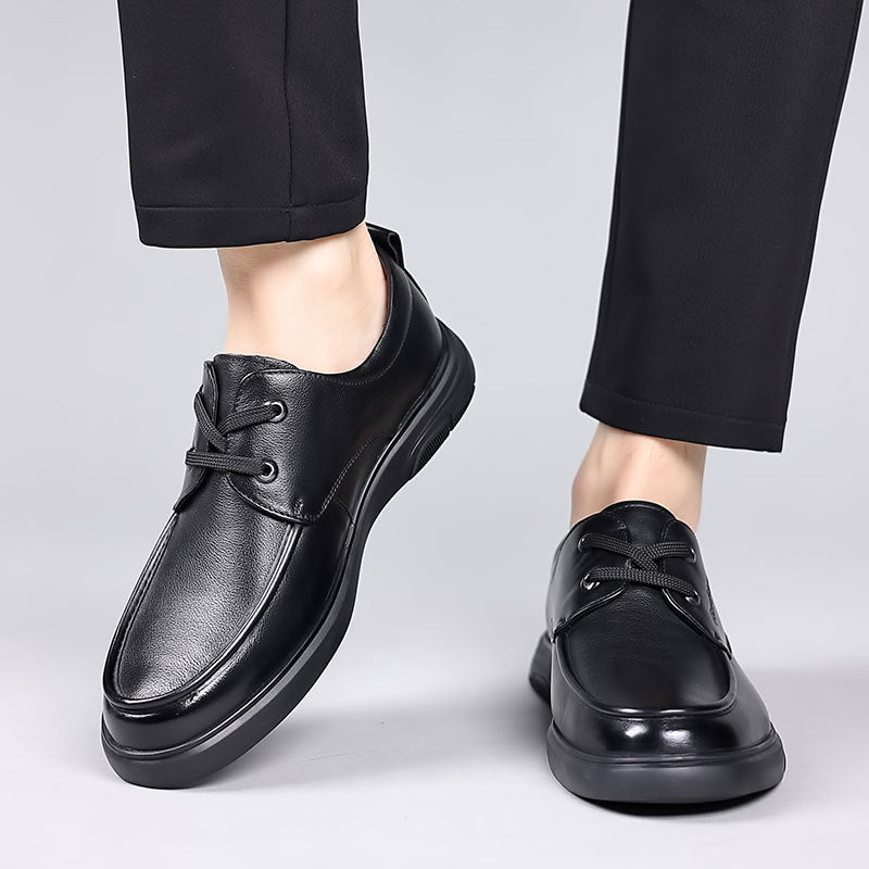 Men's Size Soft Bottom Daily Pumps Top Layer Men's Casual Leather Shoes