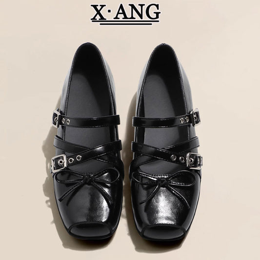 Women's Square Toe Ballet Soft Bottom Mary Women's Shoes