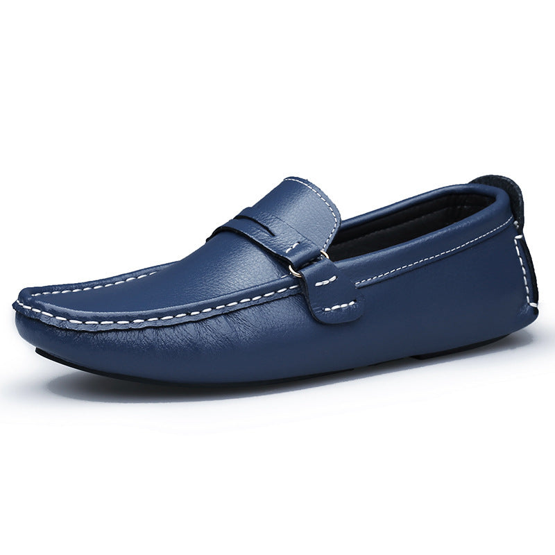 Men's Driving Plus Size Doug Cowhide Slip-on Casual Shoes