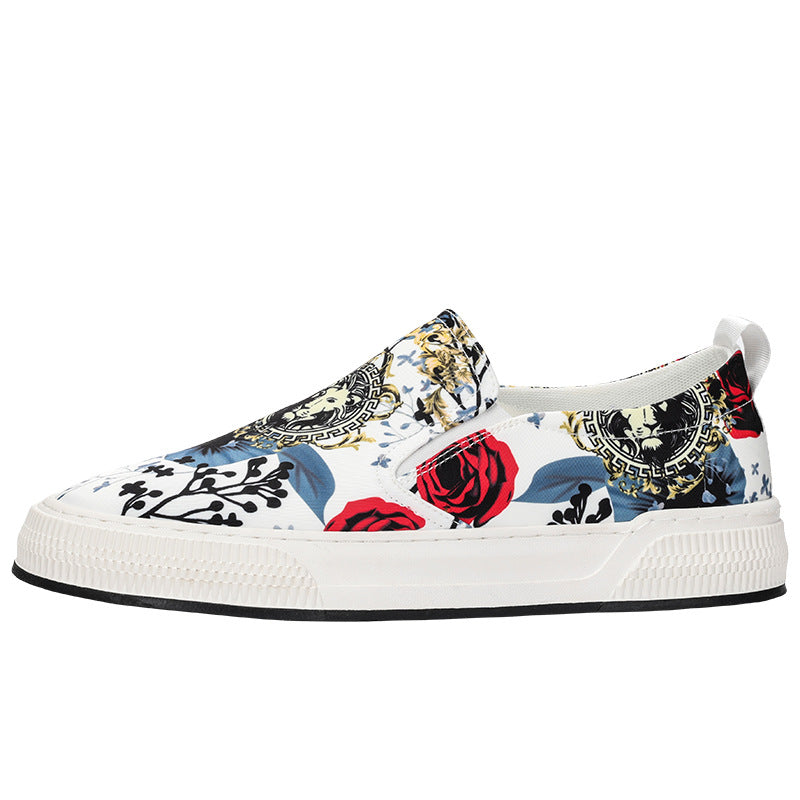 Men's Korean Style Leisure Trendy Board Low Top Canvas Shoes