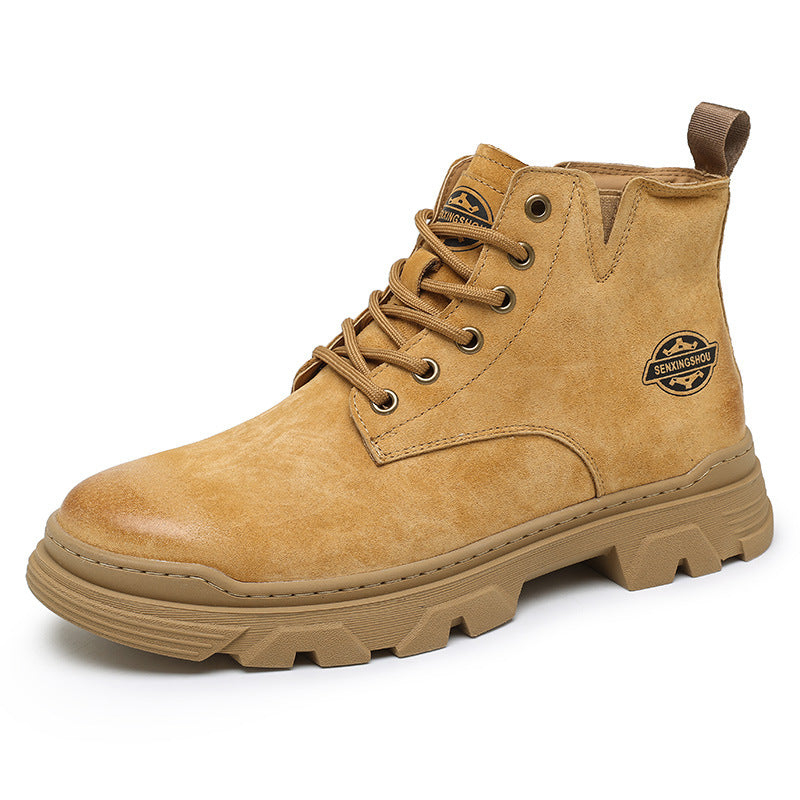 Men's Top British Style Vintage Autumn Genuine Boots