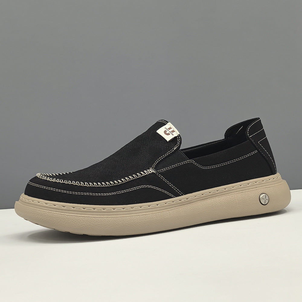 Men's Breathable One Pedal Soft Bottom Ice Canvas Shoes