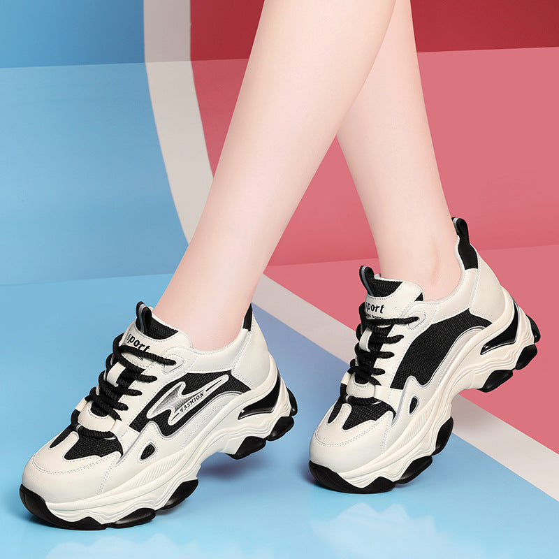 Women's Dad Spring Thick Bottom Height Increasing Sneakers