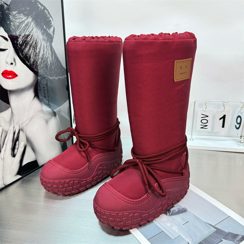Fleece-lined Extra Thick High Top Waterproof Trendy Snow Boots