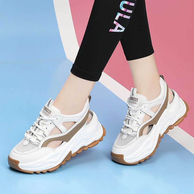 Women's Summer Hollow Breathable Platform Soft Bottom Sneakers