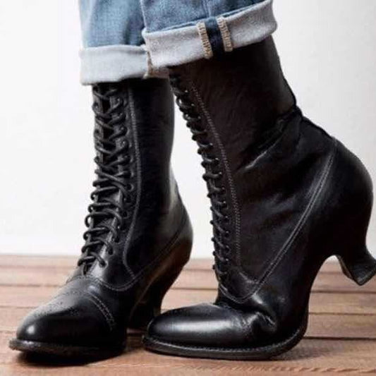 Women's Viscose Artificial Burnt Flower Front Wool Boots