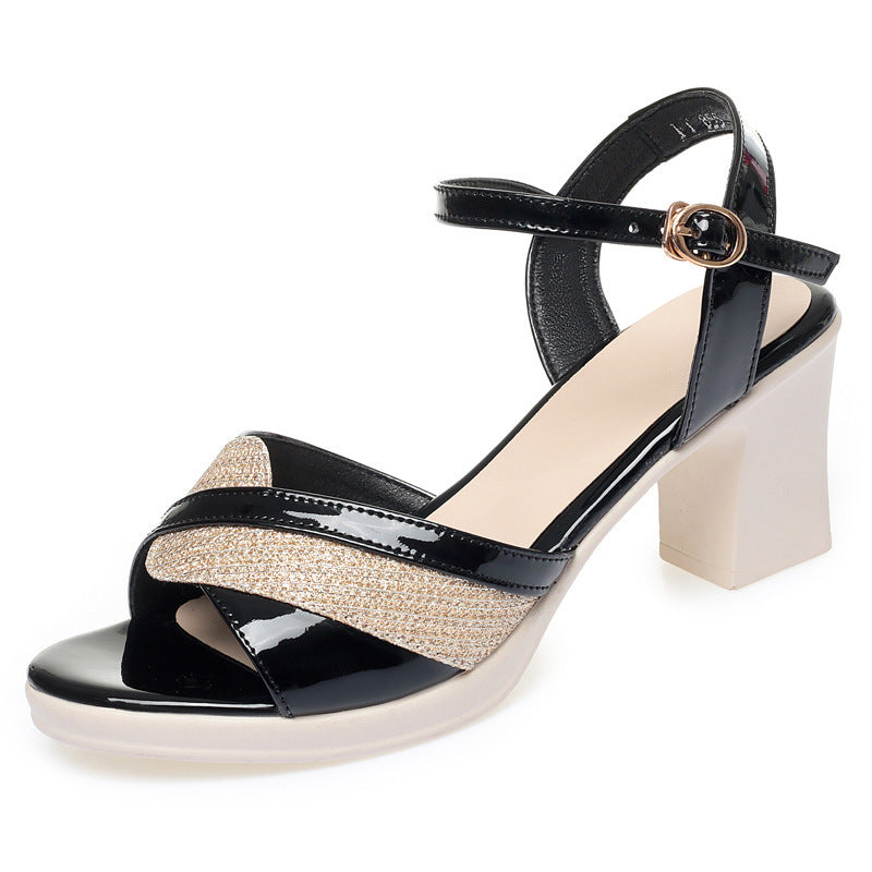 Women's Summer Soft Bottom Plus Size High Waterproof Heels