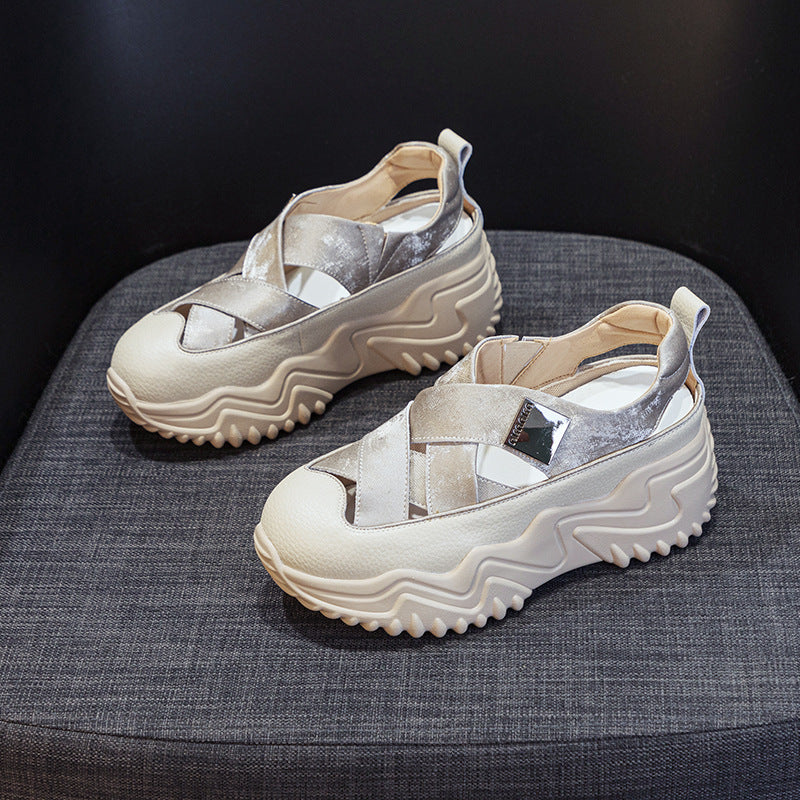 Women's Summer Closed Toe Hollow Platform Fashion Sandals