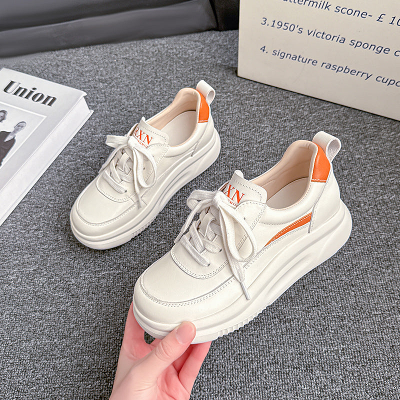 Women's Spring Lace Up Pumps Round Head Men's Shoes