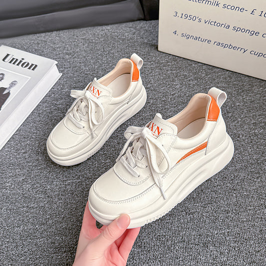 Women's Spring Lace Up Pumps Round Head Men's Shoes