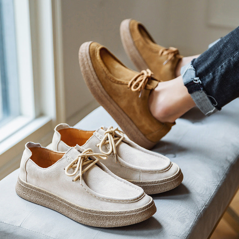 Men's Retro Suede Outdoor Trendy Green Fashion Casual Shoes
